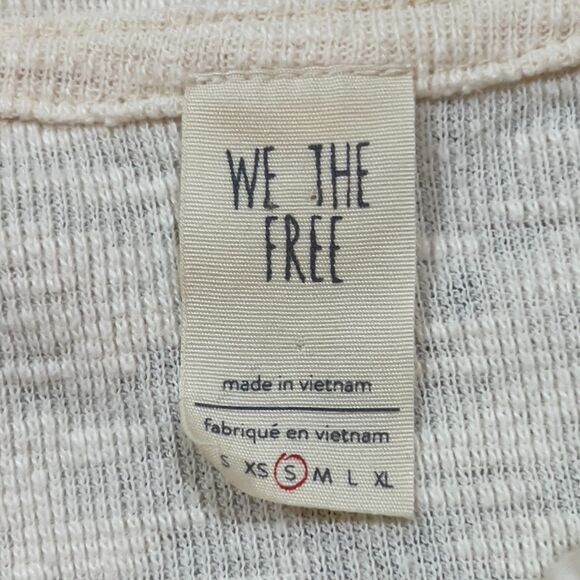 We the Free People Ivory Don't Forget Me Top Button Sweatshirt Dolman Small - Picture 3 of 6